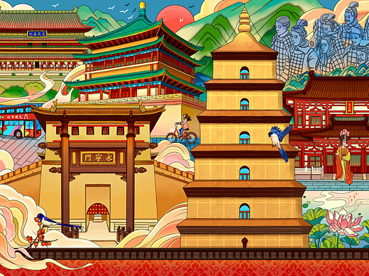城市旅行插画系列
