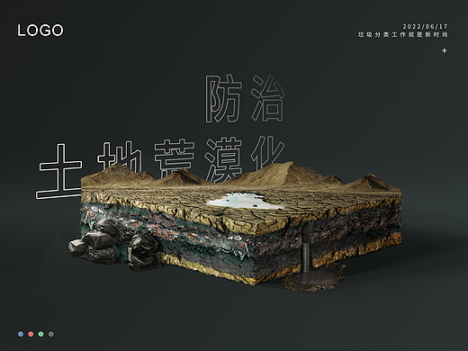 防治土地荒漠化小场景合成