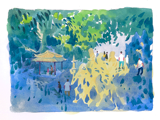 荷尔拜因水彩插画练习