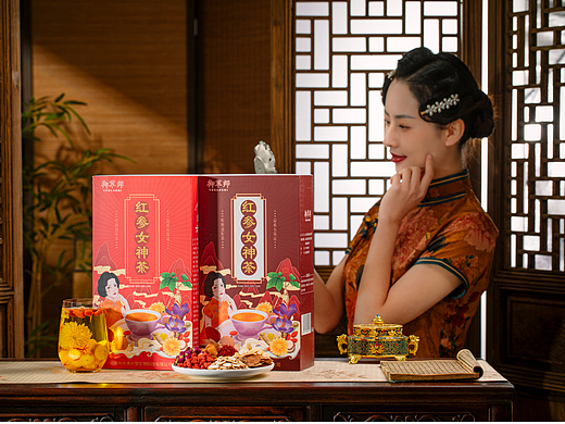 御草师女神茶产品视觉打造