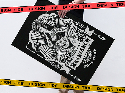 【菁艺画】黑白潮流图标&西海岸插画