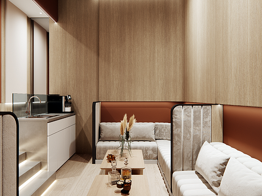 鸿烨表现|现代简约风瑜伽馆效果图