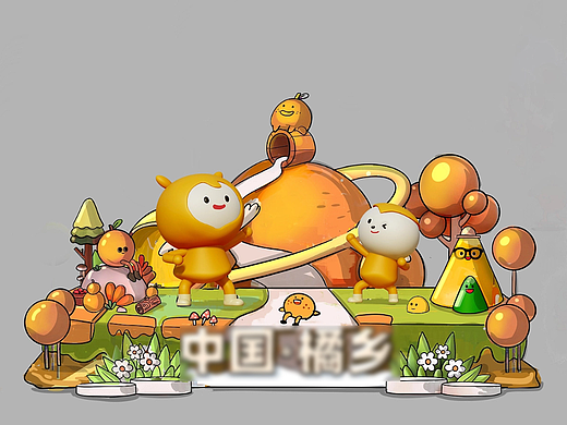 【雕塑设计】橘子元素卡通雕塑设计