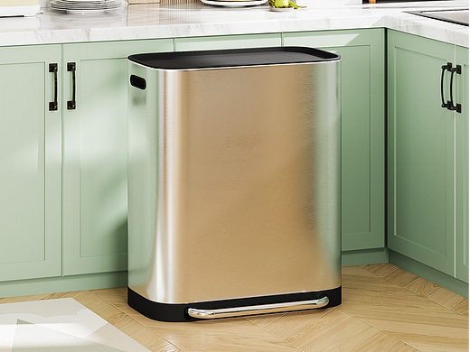 电商图片——金属垃圾桶（双筒）