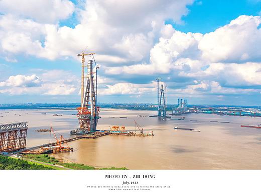 建设中的常泰大桥