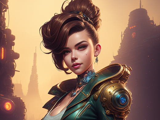 AIGC_朋克风角色02