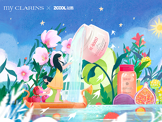 站酷×娇韵诗my CLARINS 好食肌 长绽放