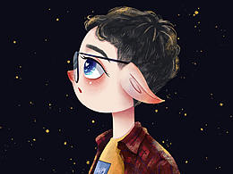 手绘头像 星空系列