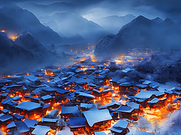 千山暮雪，万家灯火