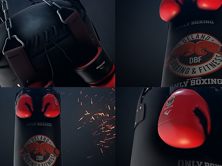 AE模板 | 创意动态拳击手套标志动画演绎开场