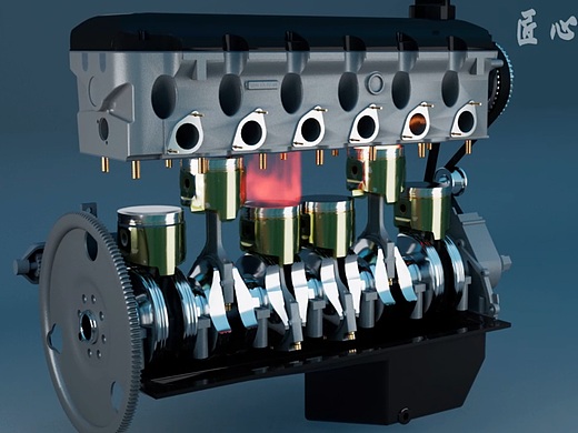 发动机燃烧过程渲染