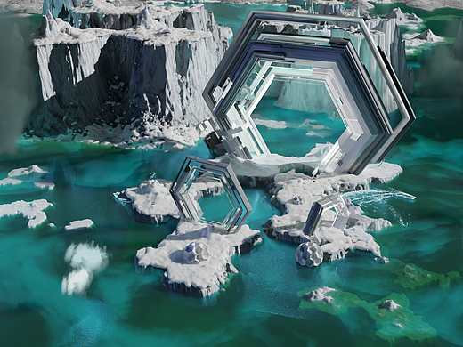 整个宇宙为你闪烁-Blender科幻三体场景设计