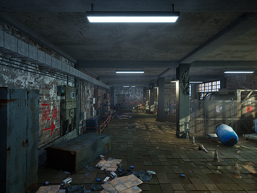 UE5室内写实场景小练习-废弃工厂