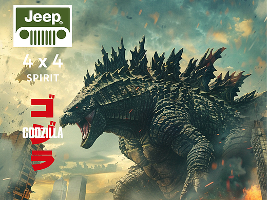 AIGC 牧马人VS哥斯拉