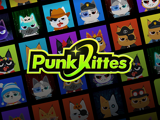Punk Kitties  #原创NFT形象/网页设计