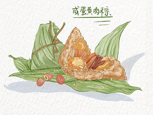 端午粽子（個人主頁-ZNjg3NzEzNTI=） - 藝術(shù)插畫 - 站酷設(shè)計師嗨大餅原創(chuàng)素材 - 站酷ZCOOL
