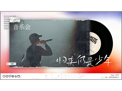 DAY16音乐海报（个人主页-ZNjUxMzc5ODA=） - PPT/Keynote - 站酷设计师星星泡饭PPT设计原创素材 - 站酷ZCOOL