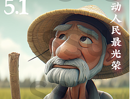 五一節(jié)快到了，用ai結(jié)合mj,皮克斯風(fēng)格給大家祝賀