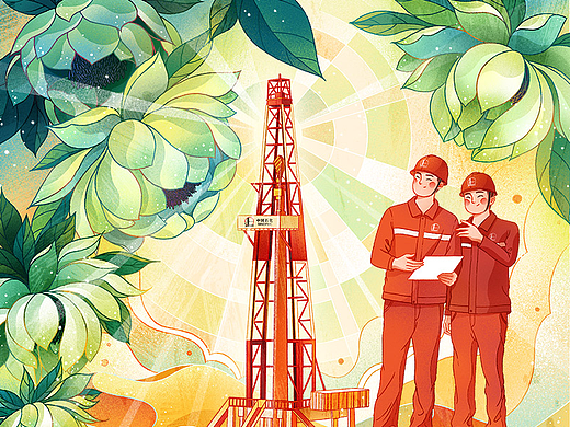 中国石化40周年插画 I CHINA DAILY 中国日报