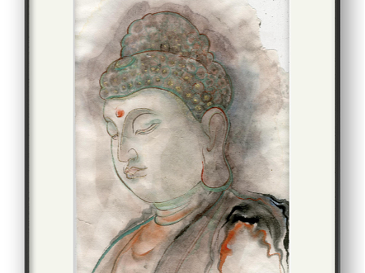 2023水墨中國(guó)系列——《佛本無(wú)心》（個(gè)人主頁(yè)-ZNjQwNzk5MzI=） - 商業(yè)插畫(huà) - 站酷設(shè)計(jì)師風(fēng)蓮原創(chuàng)素材 - 站酷ZCOOL