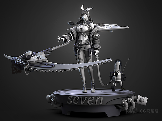 赛博朋克 女孩 ___ 刘同学作品