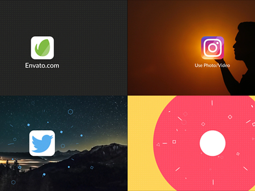 AE模板 | 简约时尚平面标志LOGO演绎动画开场