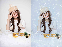 定制個人寫真修圖-白色圣誕風