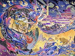 长治风物文创插画-女娲补天