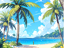 手機(jī)壁紙【唯美插畫】第3彈【海濱假日1】插畫