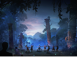 夜晚景区效果图