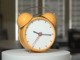 李翔C4D临摹闹钟-飞机-破碎logo