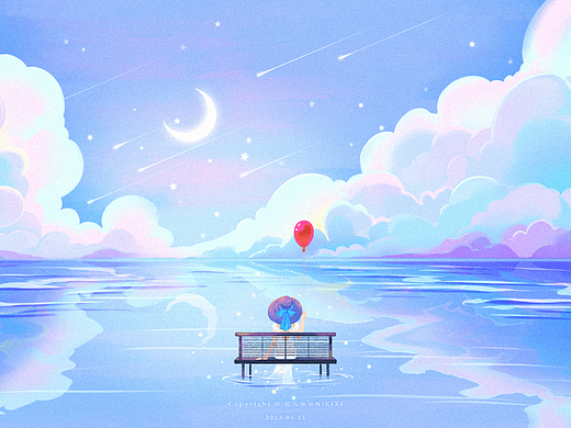 几张治愈系插画练习