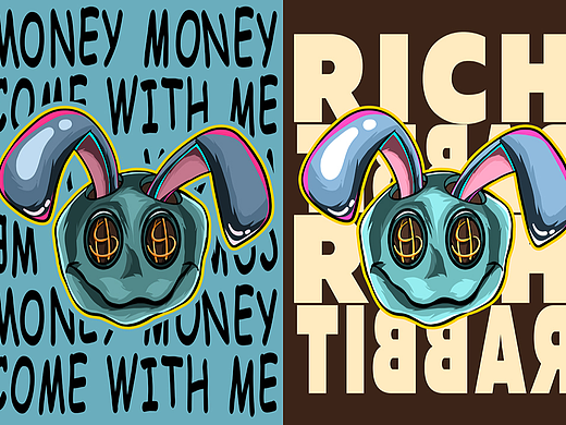 原创插画 rich rabbit