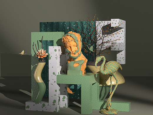 C4D艺术场景渲染