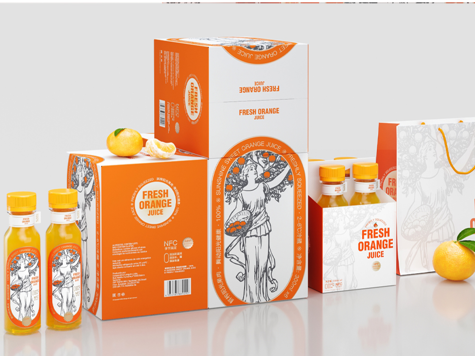 FRESH ORANGE JUICE X 华睿创意【原创包装设计】_华睿包装设计站酷ZCOOL