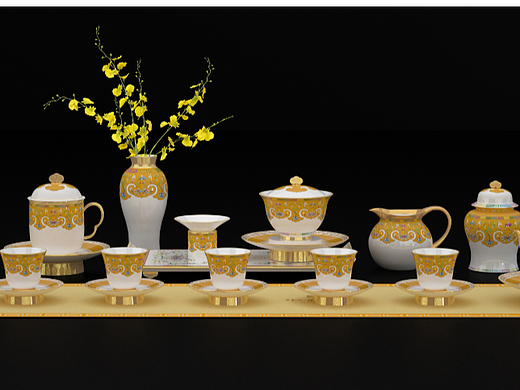 华祥苑-如意珐琅茶器套组设计