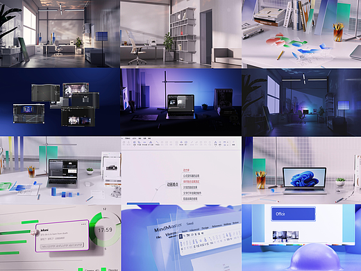 C4D学员Jefomi -Office UX Film临摹作品 05