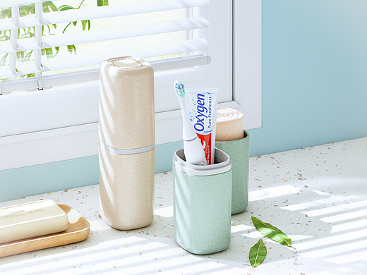  旅行漱口杯便携式家庭洗漱牙膏牙刷收纳盒