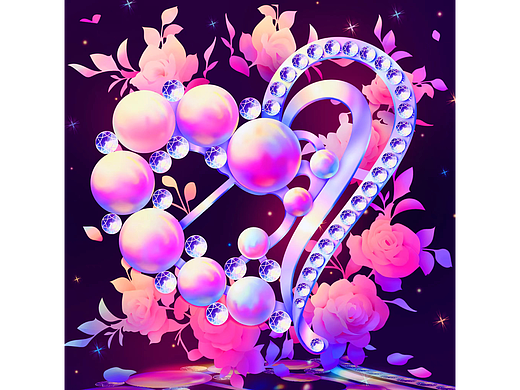 填色游戏-系列图-珠宝-心形