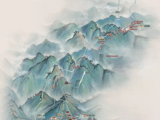 福建手绘地图制作手绘旅游册设计交互地图制作