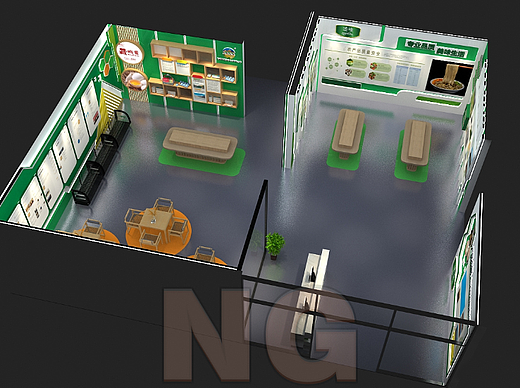 农产品展示展厅设计3D效果图