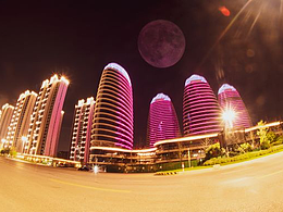湖州地标广弘新天地大象酒店夜景摄影