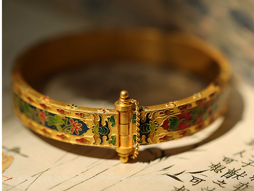 非遗艺术  国粹烧蓝——花丝烧蓝手镯【繁花似锦】