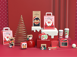 烘焙产品圣诞包装设计--【邮寄思念】