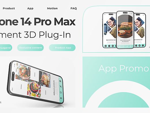 AE模板|3D场景手机界面应用程序功能演示动画样机演绎