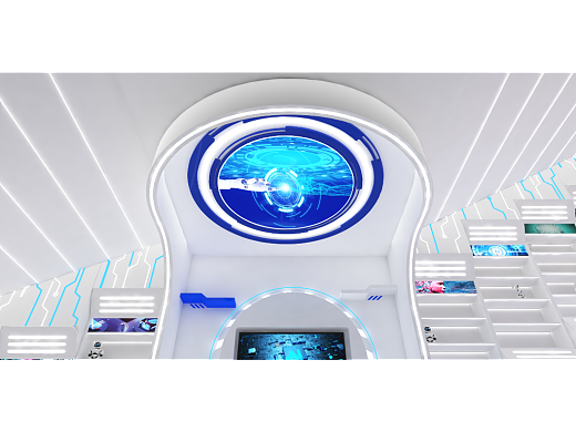 電子科技大學-航海主題 人工智能 通道  書柜設計