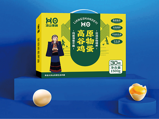 凉山德彝-高原谷物鸡蛋/包装设计