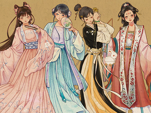 【穆夏风x汉服】四季女神