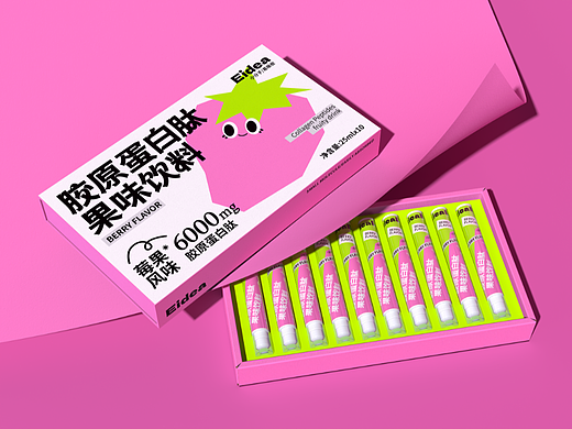 胶原蛋白肽果味饮料包装设计