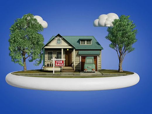 AE模板 | 动态动画3D场景翻转显示汽车房地产标志宣传